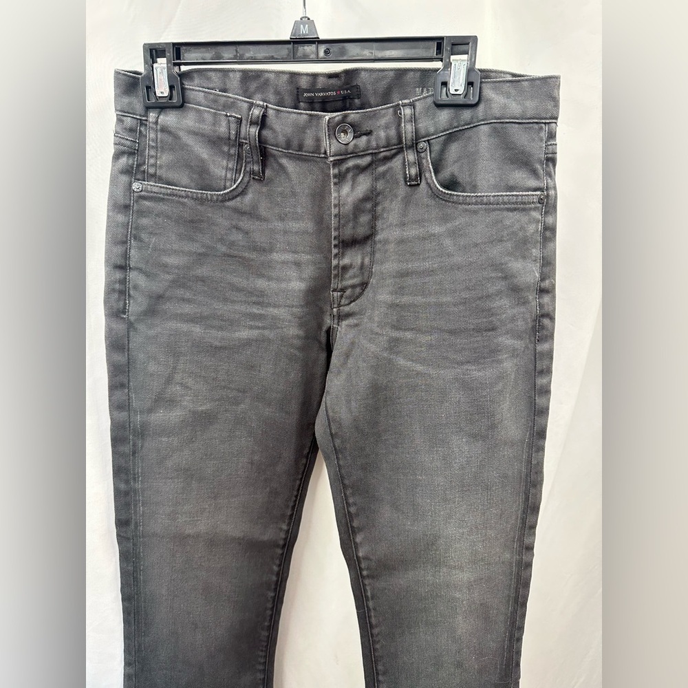 John Varvatos Bowery Slim straight charcoal jeans size 30 - Picture 3 of 11